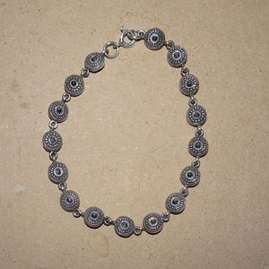 SS 925 Marcasite Round Link Bracelet